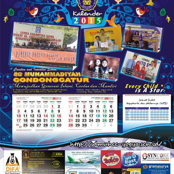 Kalender SD Muhammadiyah Condongcatur 2015